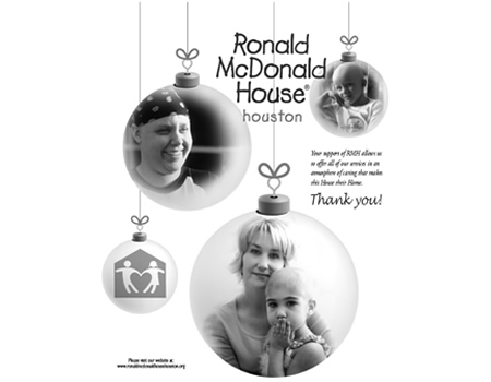 Ronald McDonald House Houston Holiday Letter Direct Mail Campaign from Marcia Feldman & Associates