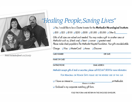 Methodist Hospital Reply Direct Mail Campaign from Marcia Feldman & Associates